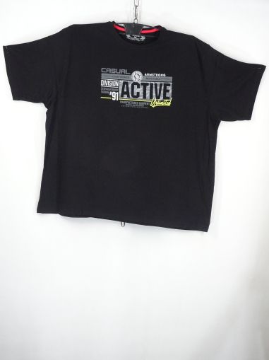 Мъжка тениска в супер големи размери с щампа 20 003559