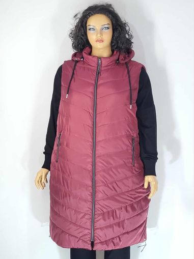 Дамски макси дълъг елек в големи размери  в два цвята  06 00278