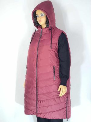 Дамски макси дълъг елек в големи размери  в два цвята  06 00278