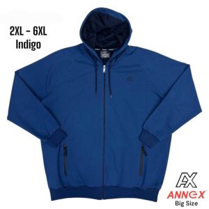 Мъжки тънък суичер с качулка в големи размери 27 00012