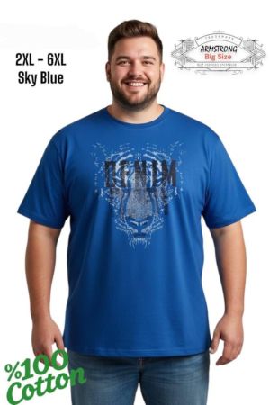 Мъжка тениска в големи размери с щампа 28 000036