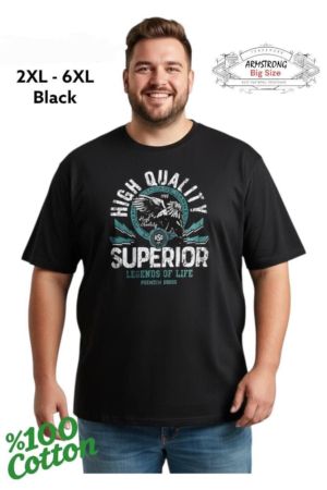 Мъжка тениска в големи размери с щампа 28 000037