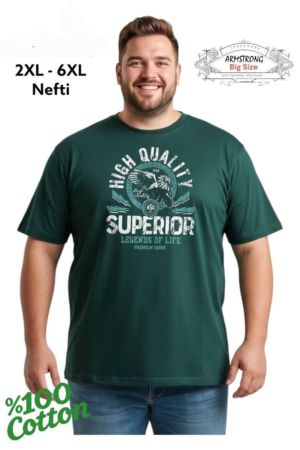Мъжка тениска в големи размери с щампа 28 000040