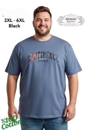 Мъжка тениска в големи размери с щампа 28 000042