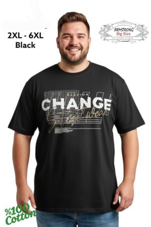 Мъжка тениска в големи размери с щампа 28 000048