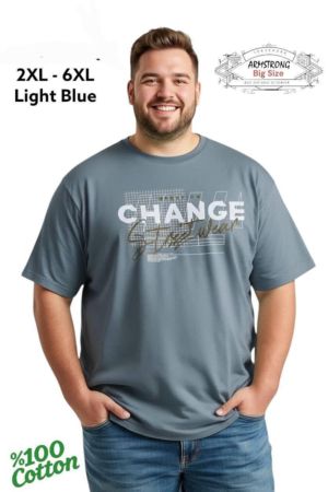 Мъжка тениска в големи размери с щампа 28 000050