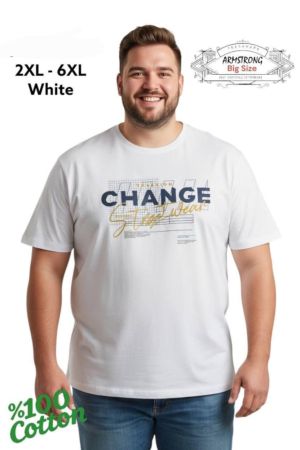 Мъжка тениска в големи размери с щампа 28 000051