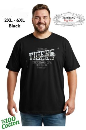 Мъжка тениска в големи размери с щампа 28 000053