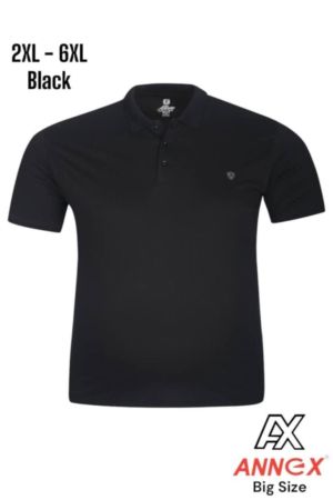 Мъжка тениска тип лакоста с яка и копчета в големи размери 28 000058