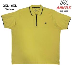 Мъжка тениска тип лакоста с яка и цип в големи размери 28 000069