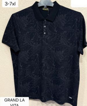 Мъжка блуза с  яка и копчета в големи размери 28 000078