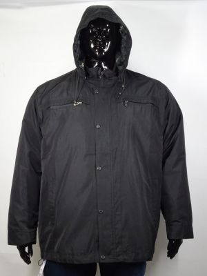 Мъжко яке големи размери-прав модел с качулка 26 00005